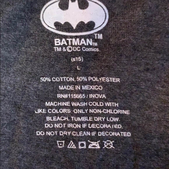 D C Comics Black Tank Size L GUC - Picture 2 of 4